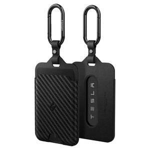 [2 Pack] Spigen Tesla Key Card Protector Premium Card Holder with Carabiner Key Holder Tesla Accessories Key Cover TO245