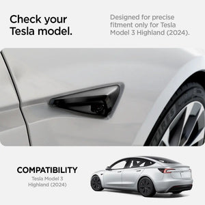 [2 Pack] Spigen Tesla Model Y 2025 Refresh (Juniper) & Model 3 2025/2024 Refresh (Highland) Side Camera Protection Cover