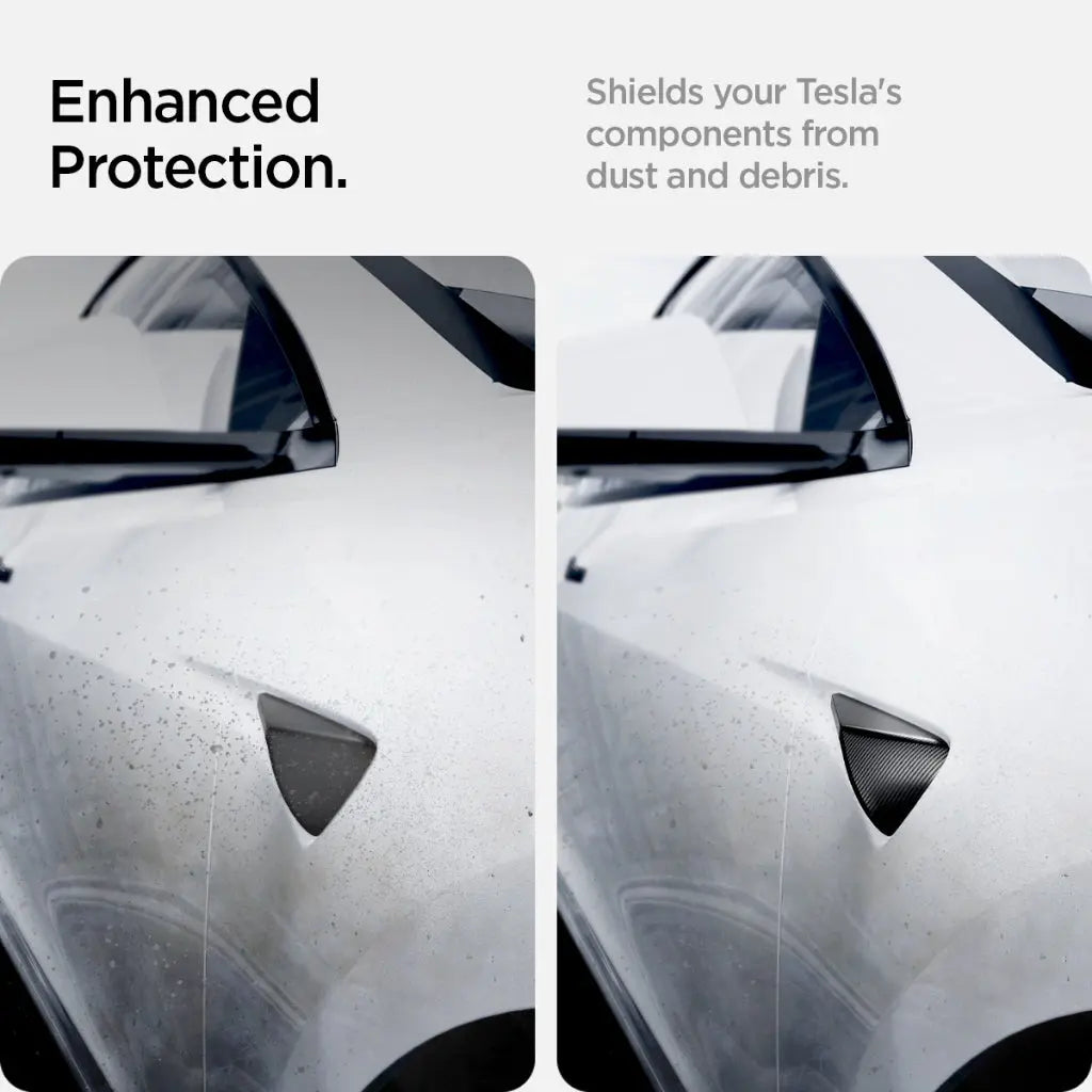 [2 Pack] Spigen Tesla Model Y 2025 Refresh (Juniper) & Model 3 2025/2024 Refresh (Highland) Side Camera Protection Cover