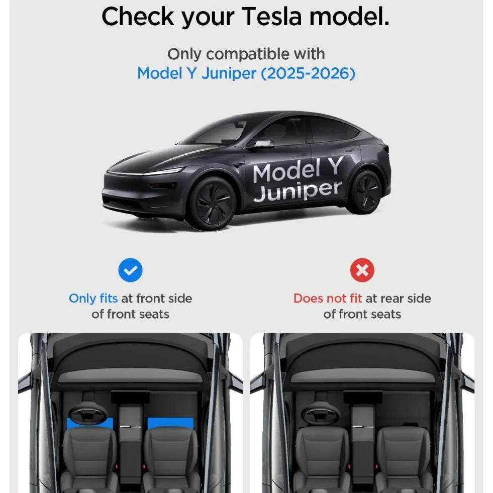 [2 Pack] Spigen Tesla Model Y Juniper (2026/2025) Underseat Storage Box Organiser Tesla Accessories