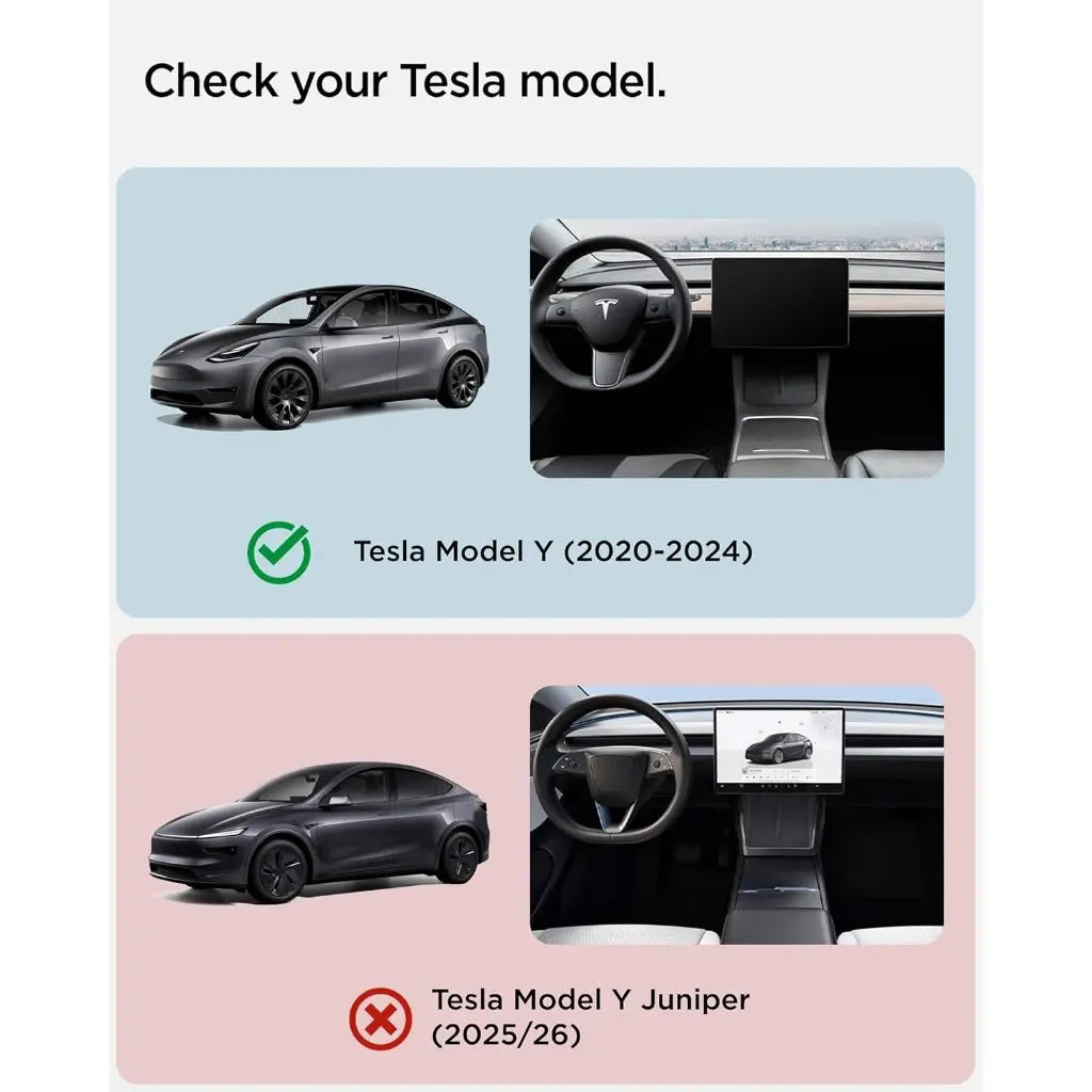 [2 Pack] Spigen Tesla Model Y (2020 - 2025) Backseat Seatbelt Guide Holder Tesla Accessories TO250