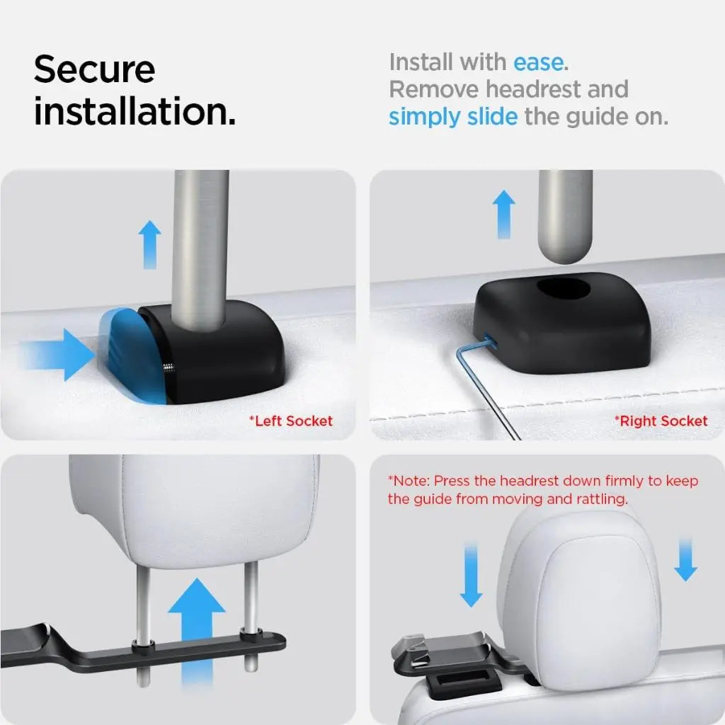 [2 Pack] Spigen Tesla Model Y (2020 - 2025) Backseat Seatbelt Guide Holder Tesla Accessories TO250