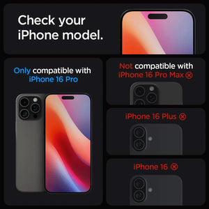 [2 Pack] iPhone 16 Pro Tempered Glass EZ Fit - Spigen Singapore