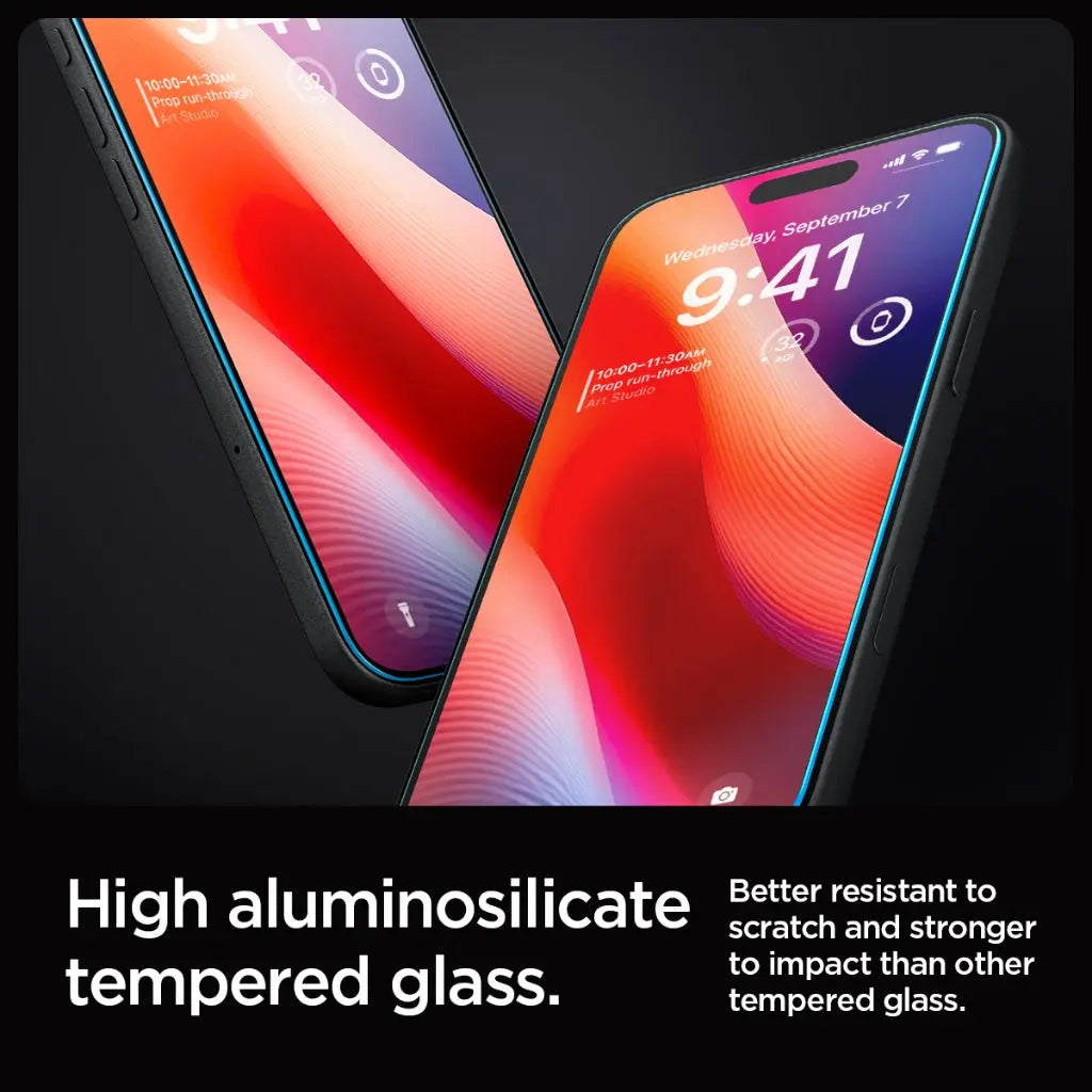 [2 Pack] iPhone 16 Pro Tempered Glass EZ Fit - Spigen Singapore