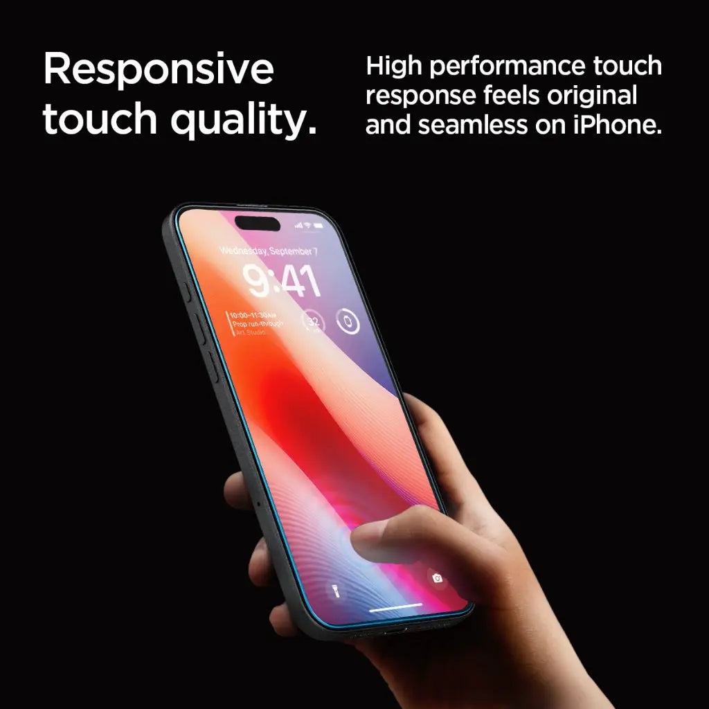 [2 Pack] iPhone 16 Pro Tempered Glass EZ Fit - Spigen Singapore