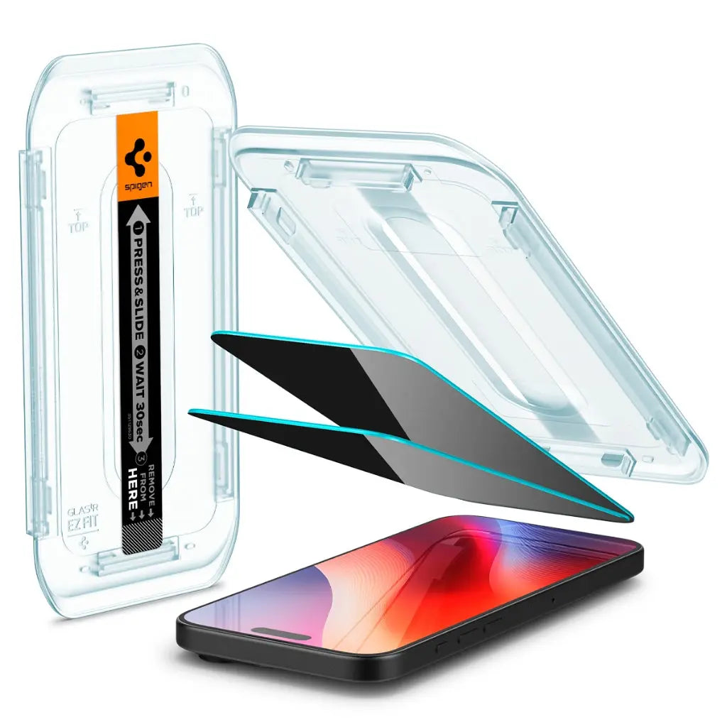 [2 Pack] Spigen iPhone 16 Pro Max Privacy Screen Protector Glas.tR EZ Fit iPhone 16 Pro Max Privacy Tempered Glass