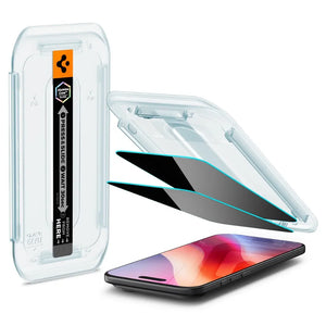 [2 Pack] Spigen iPhone 17 Air Privacy Tempered Glass EZ Fit iPhone 6.6" iPhone Screen Protector