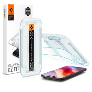 [2 Pack] Spigen iPhone 17 Air Tempered Glass Glas.tR EZ Fit Full Coverage iPhone Screen Protector