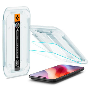 [2 Pack] Spigen iPhone 17 Air Tempered Glass Glas.tR EZ Fit Full Coverage iPhone Screen Protector