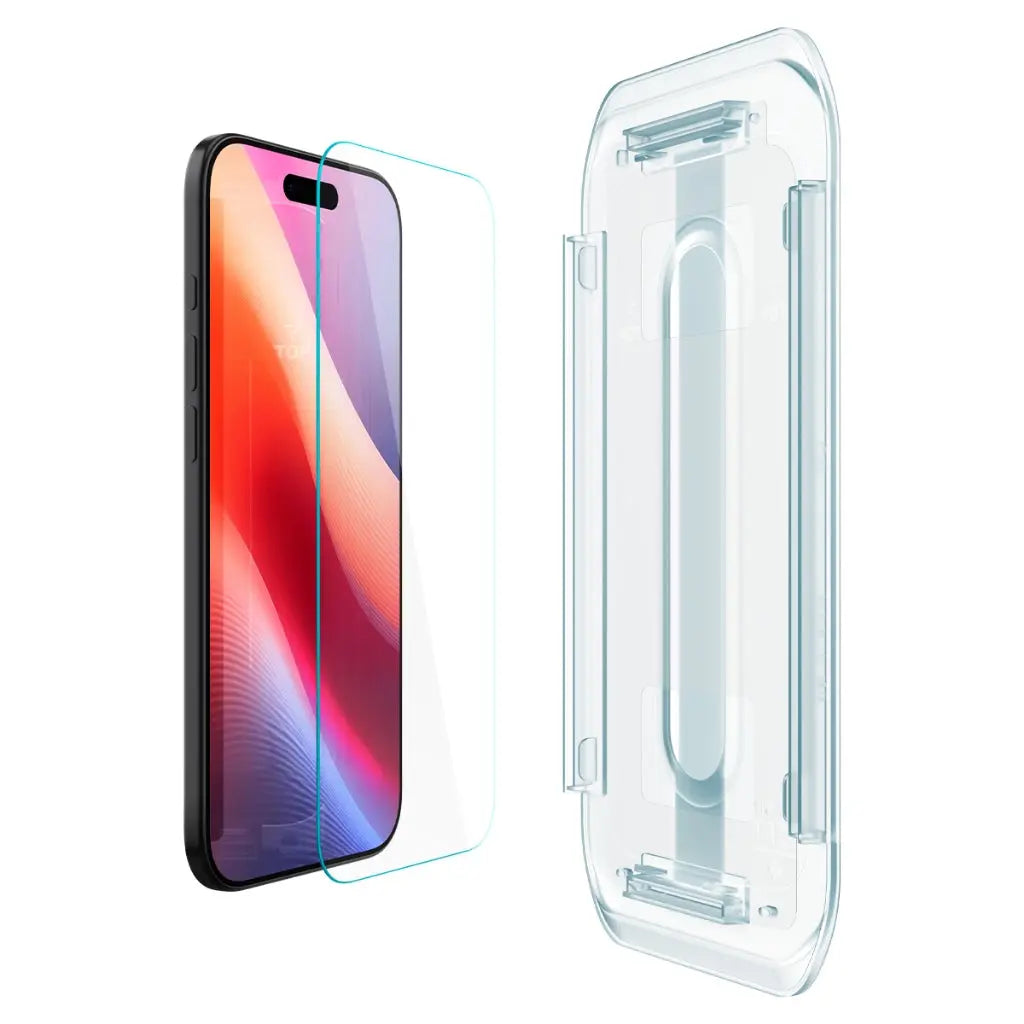 [2 Pack] Spigen iPhone 17 Air Tempered Glass Glas.tR EZ Fit Full Coverage iPhone Screen Protector