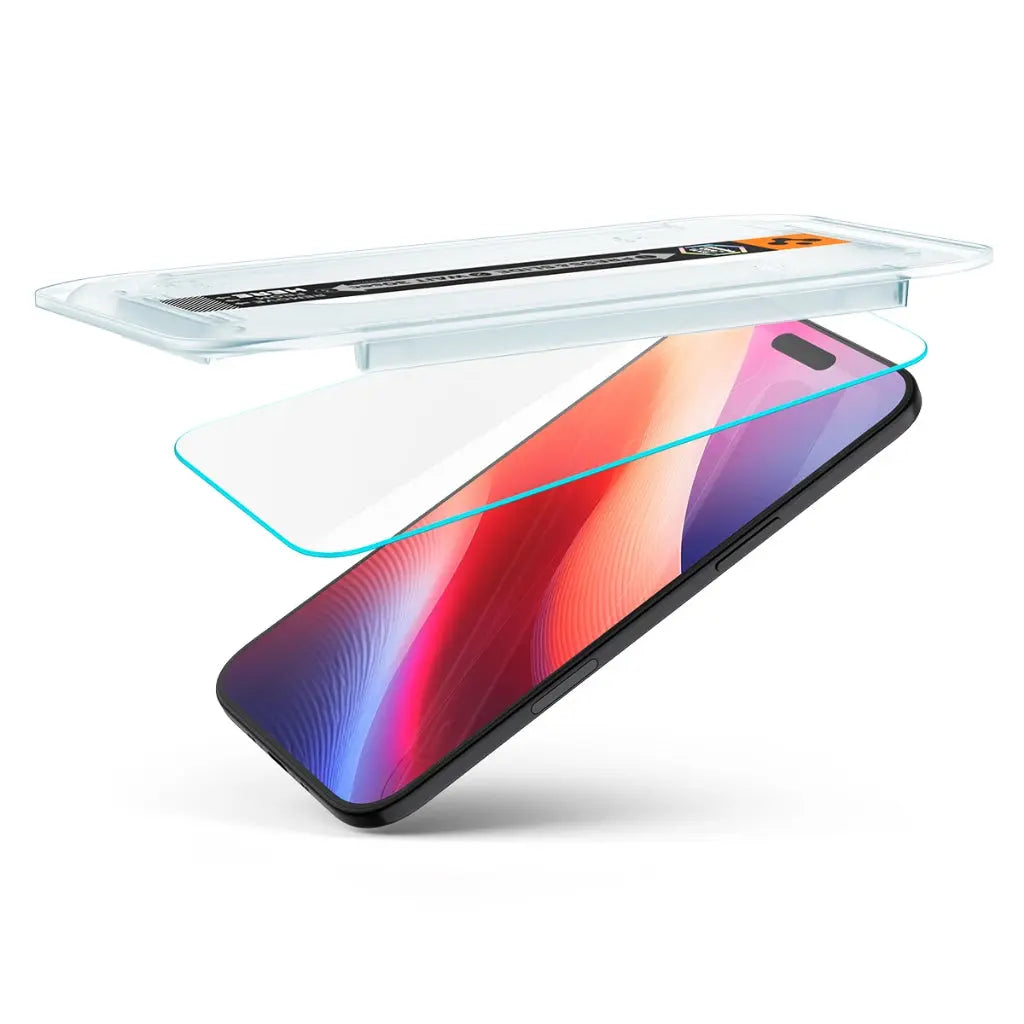 [2 Pack] Spigen iPhone 17 Air Tempered Glass Glas.tR EZ Fit Full Coverage iPhone Screen Protector