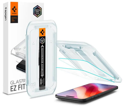 [2 Pack] Spigen iPhone 17 Pro Max/17 Pro/17/17 Air/16 Pro Max/16 Pro/16 Plus/16/iPhone 15 Pro Max/15 Pro/15/14/13/12 Glas.tR EZ Fit Screen Protector