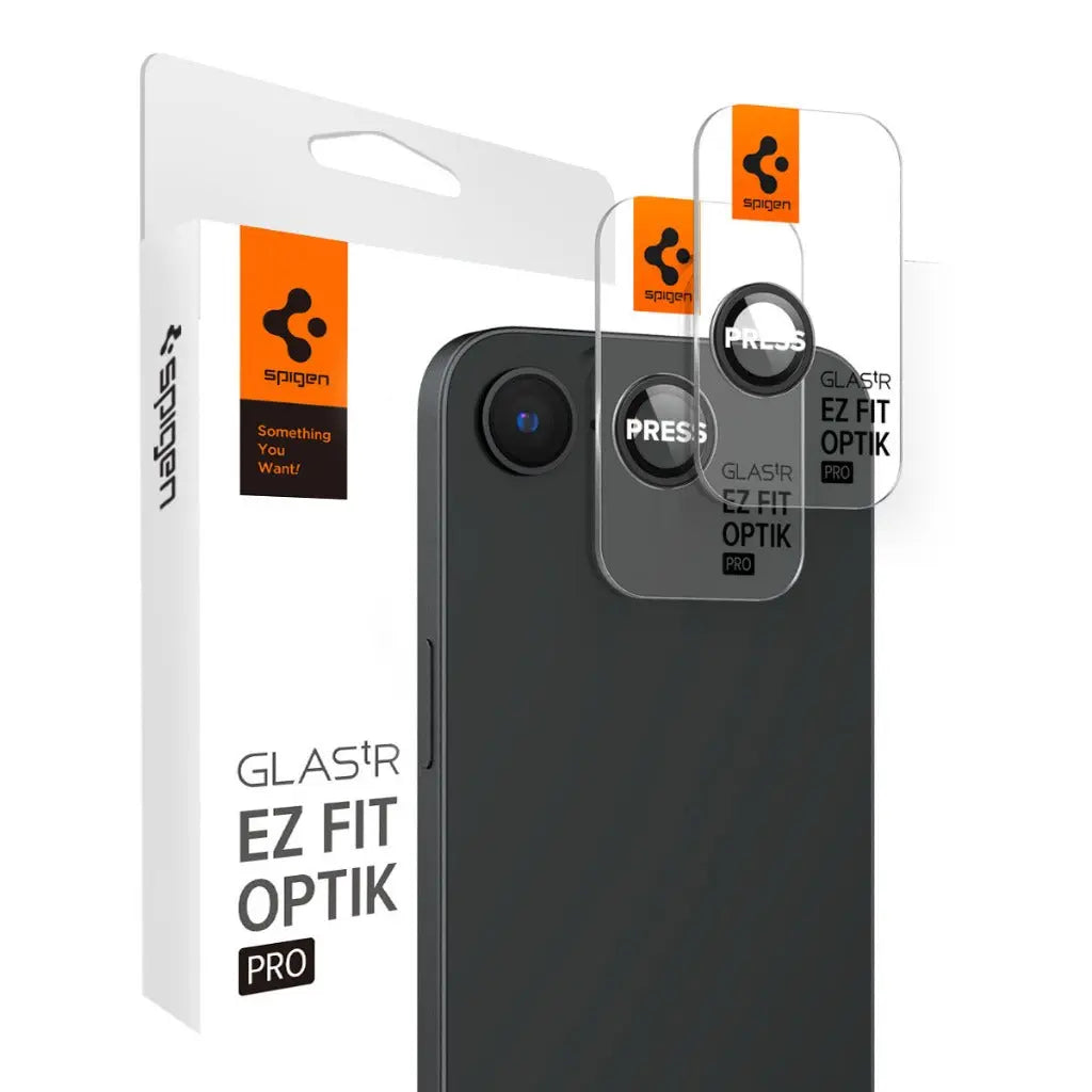 [2 Pack] Spigen iPhone SE (2025) Camera Lens Protector EZ Fit Optik Pro iPhone SE Camera Lens Protector Tempered Glass