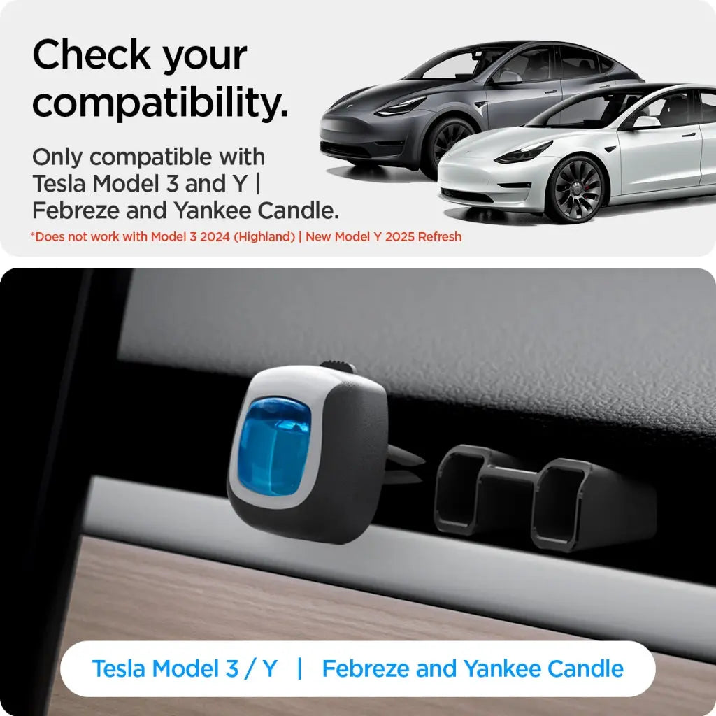 [2 Pack] Tesla Model Y / Tesla Model 3 (2022-2025) Air Freshener Adapter