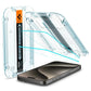 [2 Pack] iPhone 15 Pro Max Tempered Glass Glas.tR EZ Fit