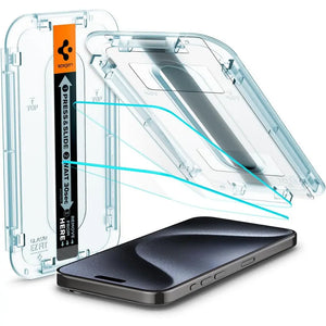 [2 Pack] iPhone 15 Pro Tempered Glass Glas.tR EZ Fit