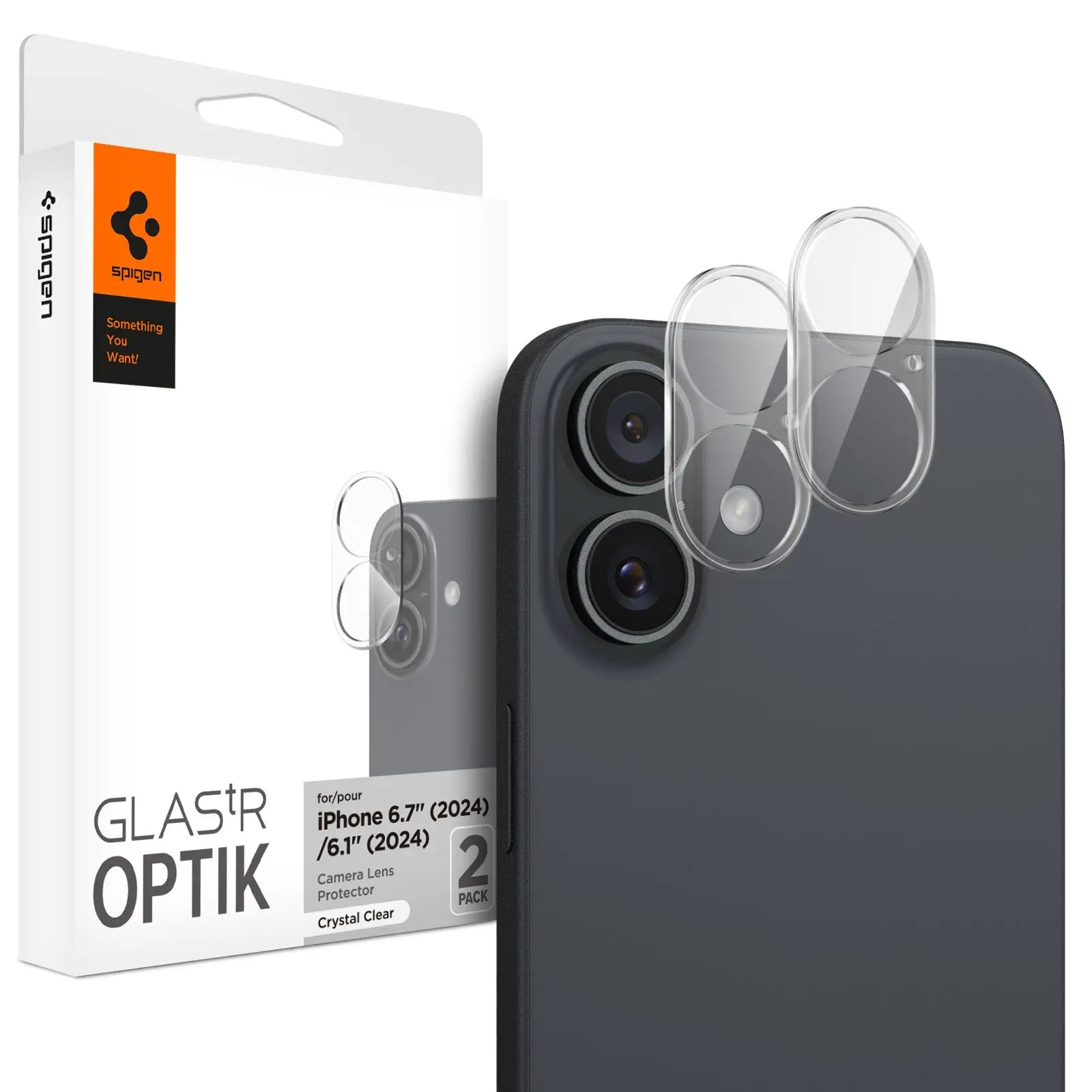 [2 Pack] iPhone 16 Plus Camera Lens Protector Optic Lens