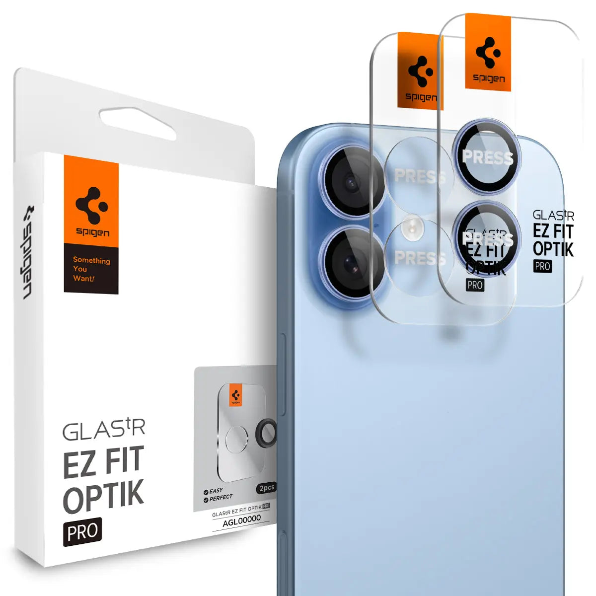 [2 Pack] iPhone 17 / 16 Plus / iPhone 16 Camera Lens Protector EZ Fit Optik Pro