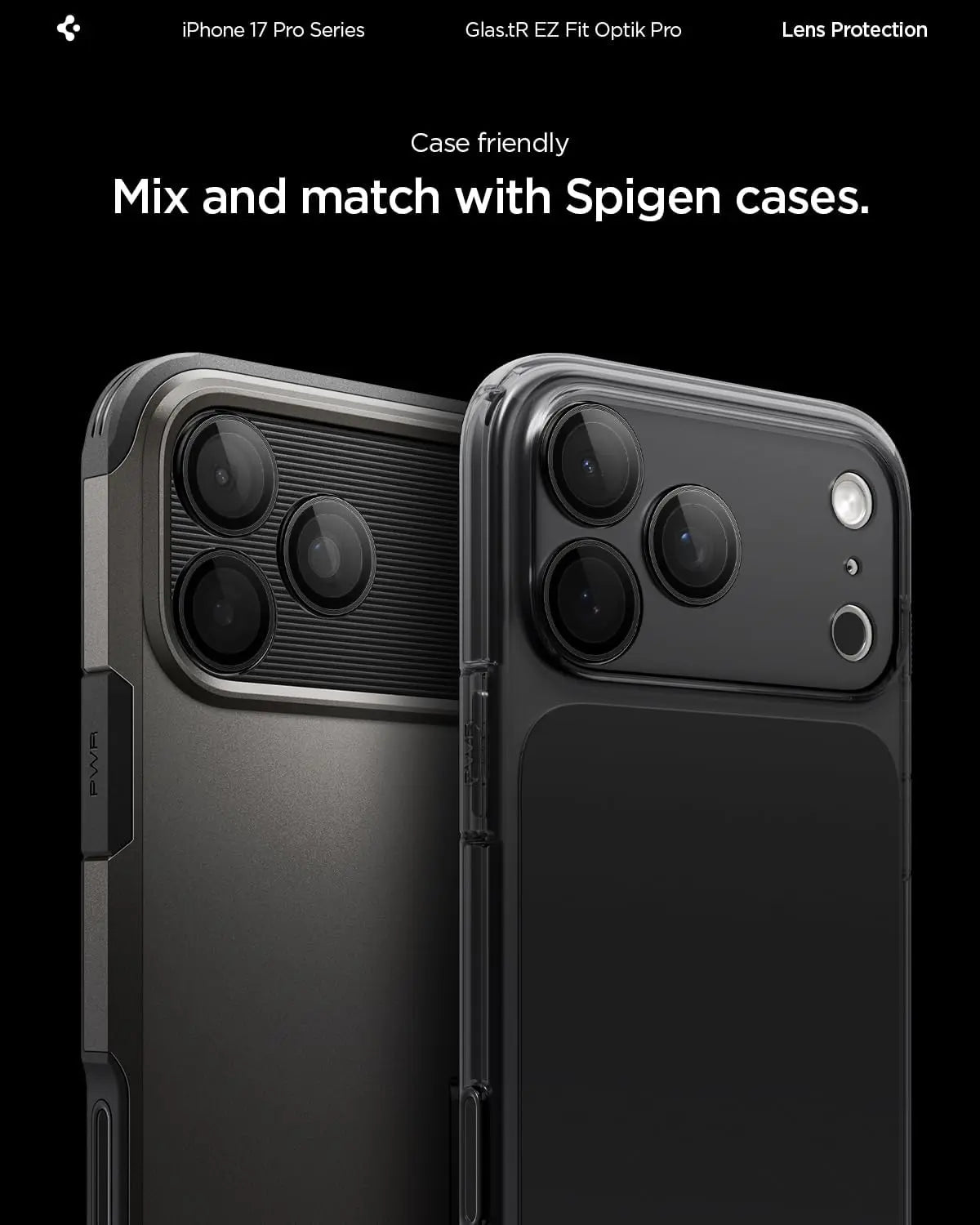 [2 Pack] iPhone 17 Pro Max / 17 Pro / 16 Pro Max / 16 Pro / 15 Pro Max / 15 Pro / 14 Pro Max / 14 Pro Camera Lens Protector EZ Fit Optik Pro