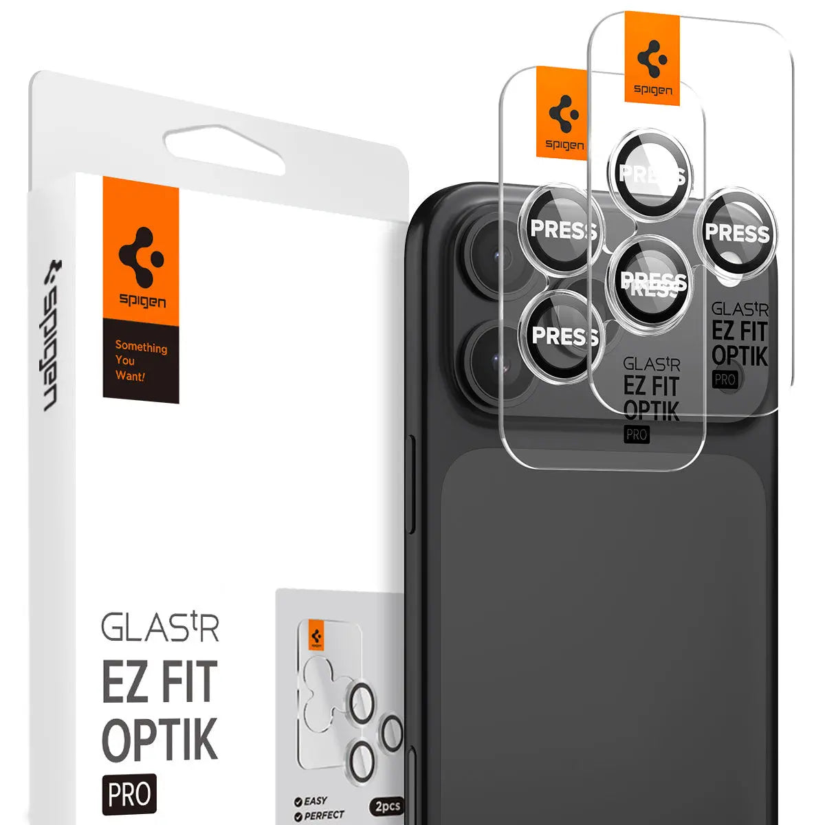 [2 Pack] iPhone 17 Pro Max / 17 Pro / 16 Pro Max / 16 Pro / 15 Pro Max / 15 Pro / 14 Pro Max / 14 Pro Camera Lens Protector EZ Fit Optik Pro