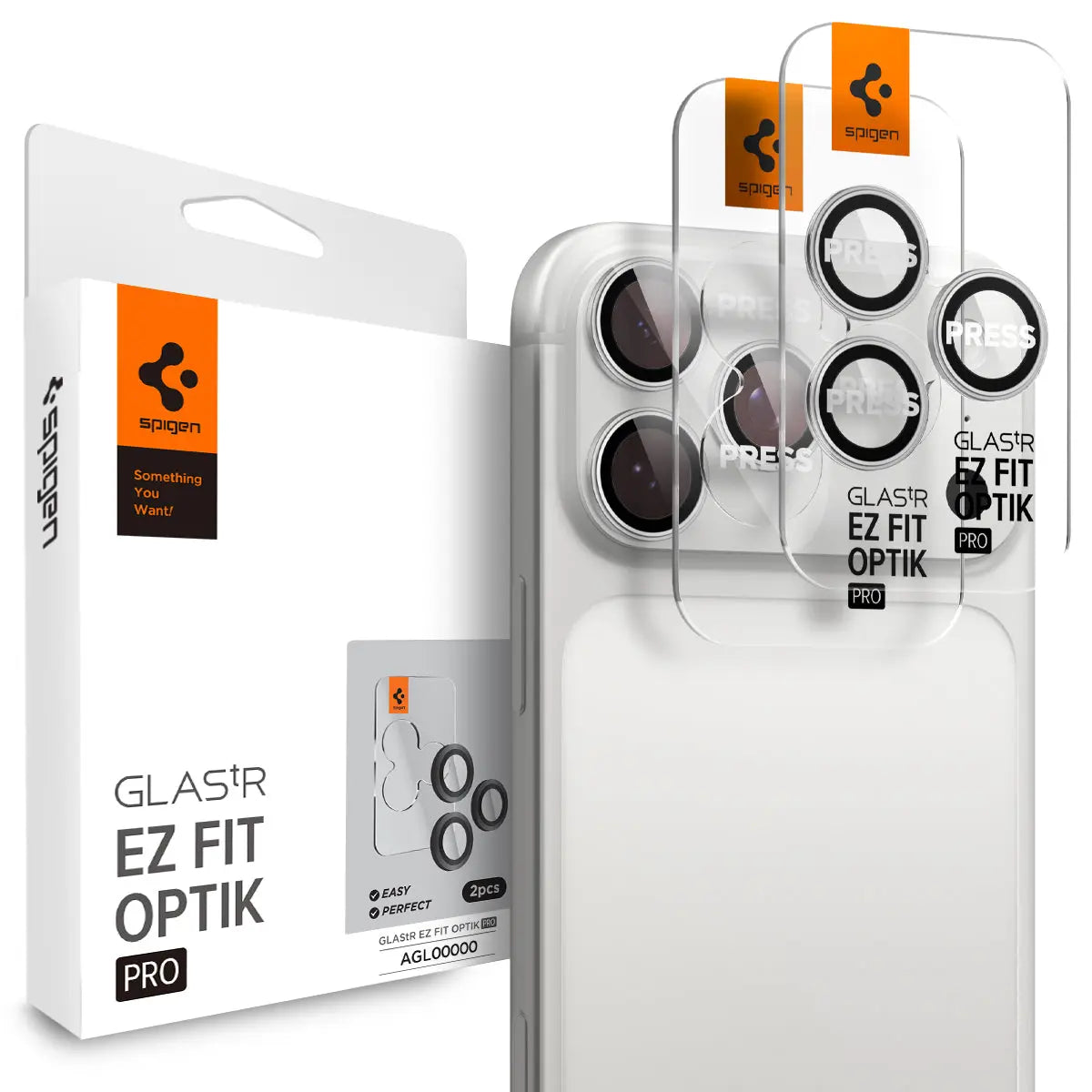 [2 Pack] iPhone 17 Pro Max / 17 Pro / 16 Pro Max / 16 Pro / 15 Pro Max / 15 Pro / 14 Pro Max / 14 Pro Camera Lens Protector EZ Fit Optik Pro