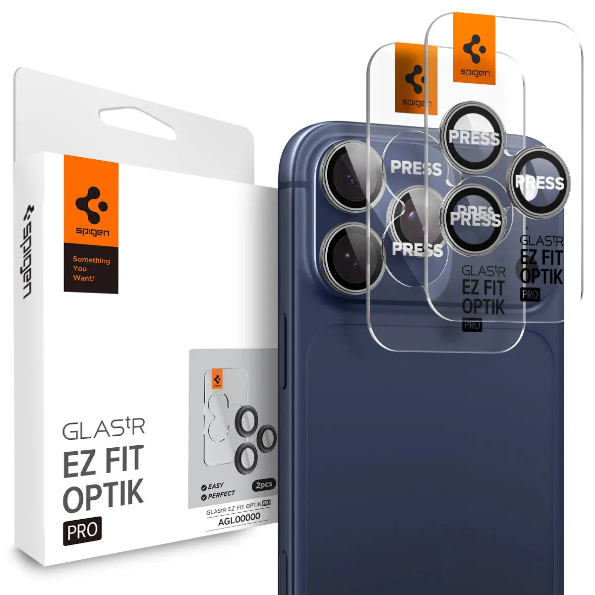 [2 Pack] iPhone 17 Pro Max / 17 Pro / 16 Pro Max / 16 Pro / 15 Pro Max / 15 Pro / 14 Pro Max / 14 Pro Camera Lens Protector EZ Fit Optik Pro