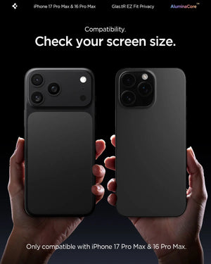 [2 Pack] iPhone 17 Pro Max / iPhone 16 Pro Max Privacy Screen Protector EZ Fit