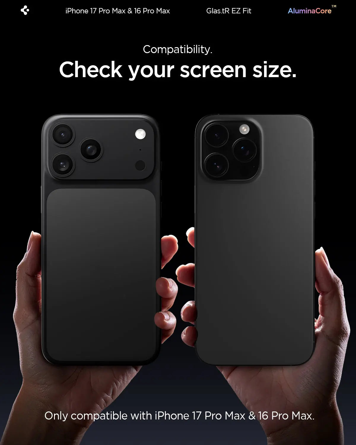 [2 Pack] iPhone 17 Pro Max / iPhone 16 Pro Max Tempered Glass EZ Fit