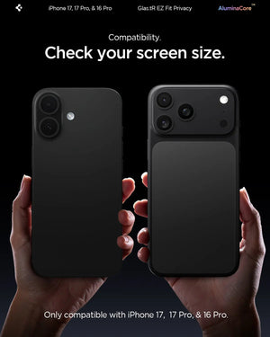 [2 Pack] iPhone 17 Pro / iPhone 16 Pro Privacy Screen Protector EZ Fit
