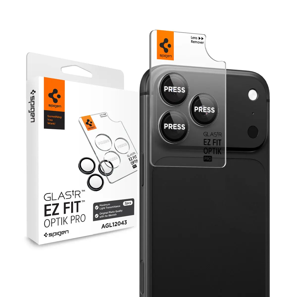[2 Pack] iPhone 18 Pro Max / 18 Pro Camera Lens Protector EZ Fit Optik Pro