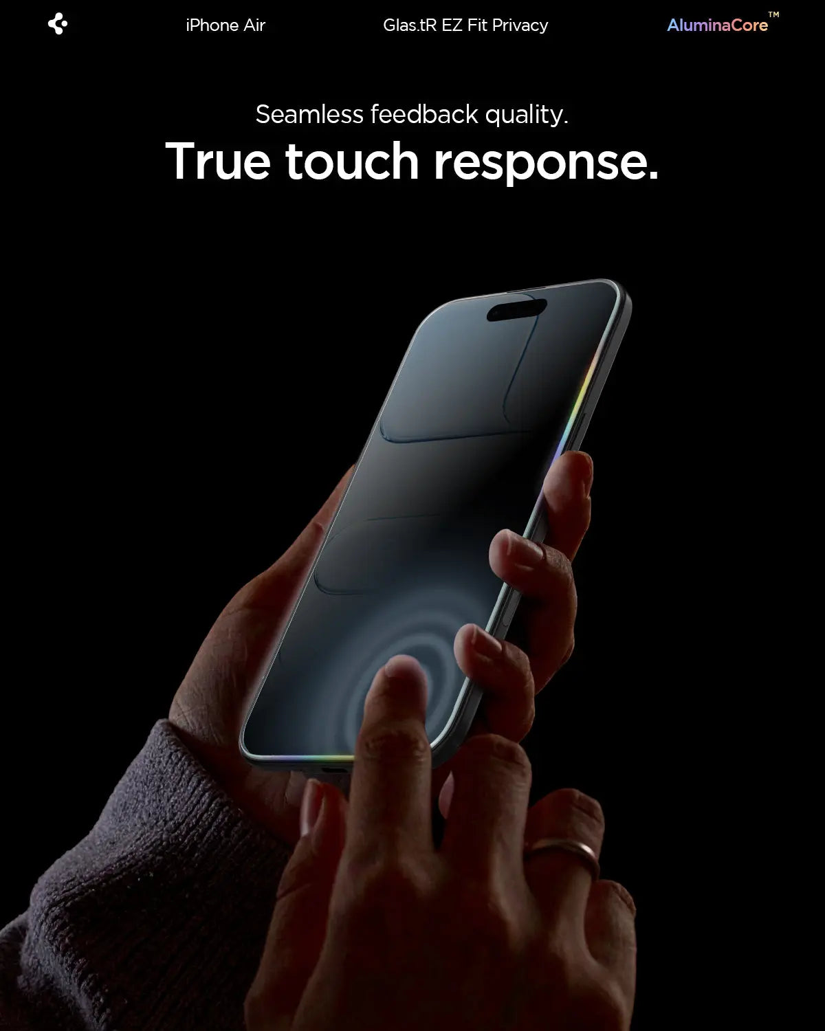 [2 Pack] iPhone Air Privacy Tempered Glass EZ Fit