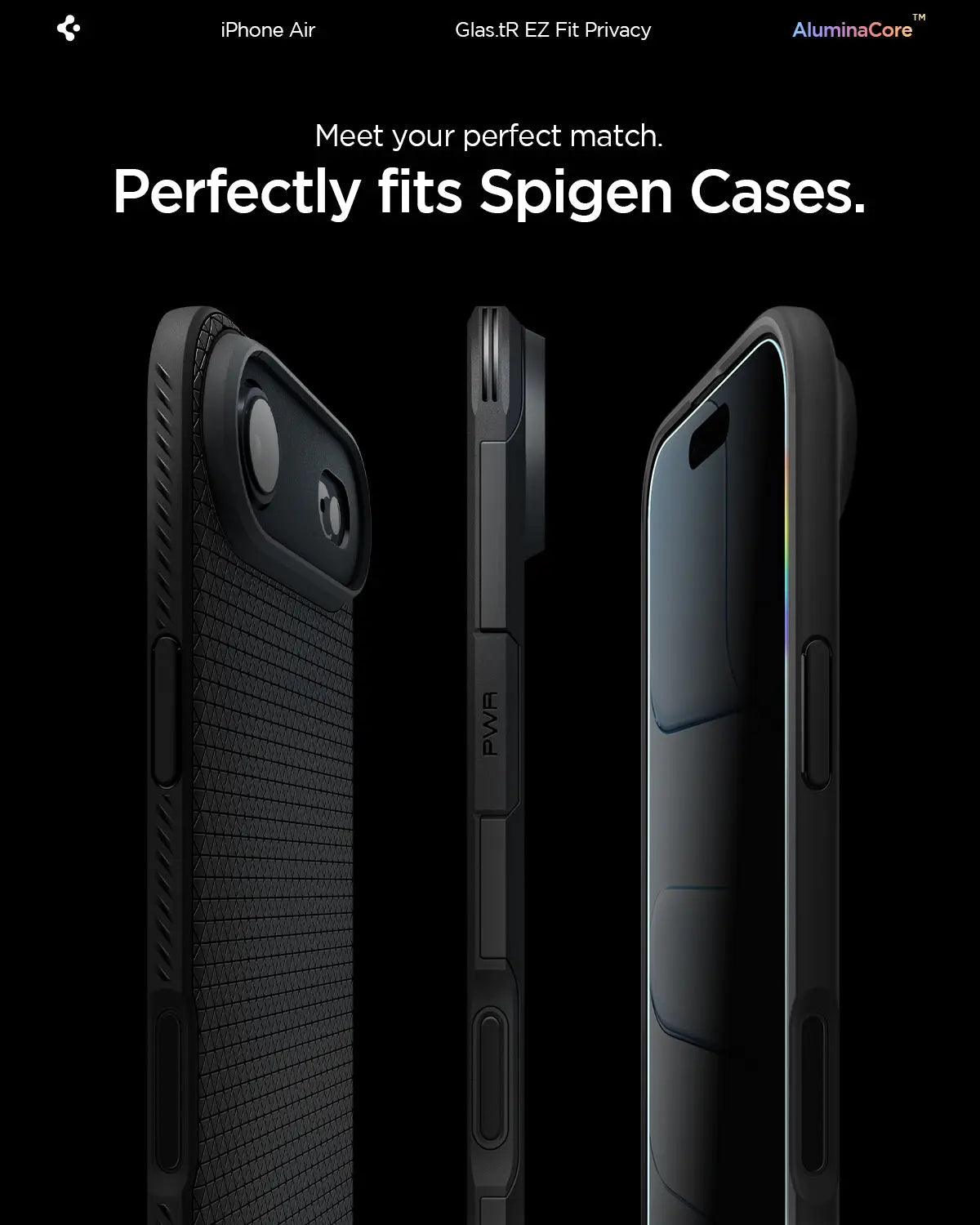 [2 Pack] iPhone Air Privacy Tempered Glass EZ Fit