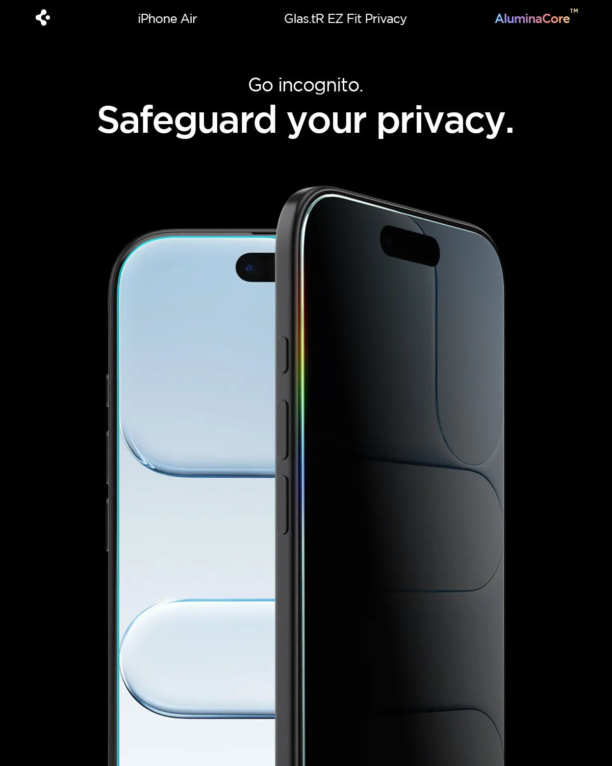 [2 Pack] iPhone Air Privacy Tempered Glass EZ Fit