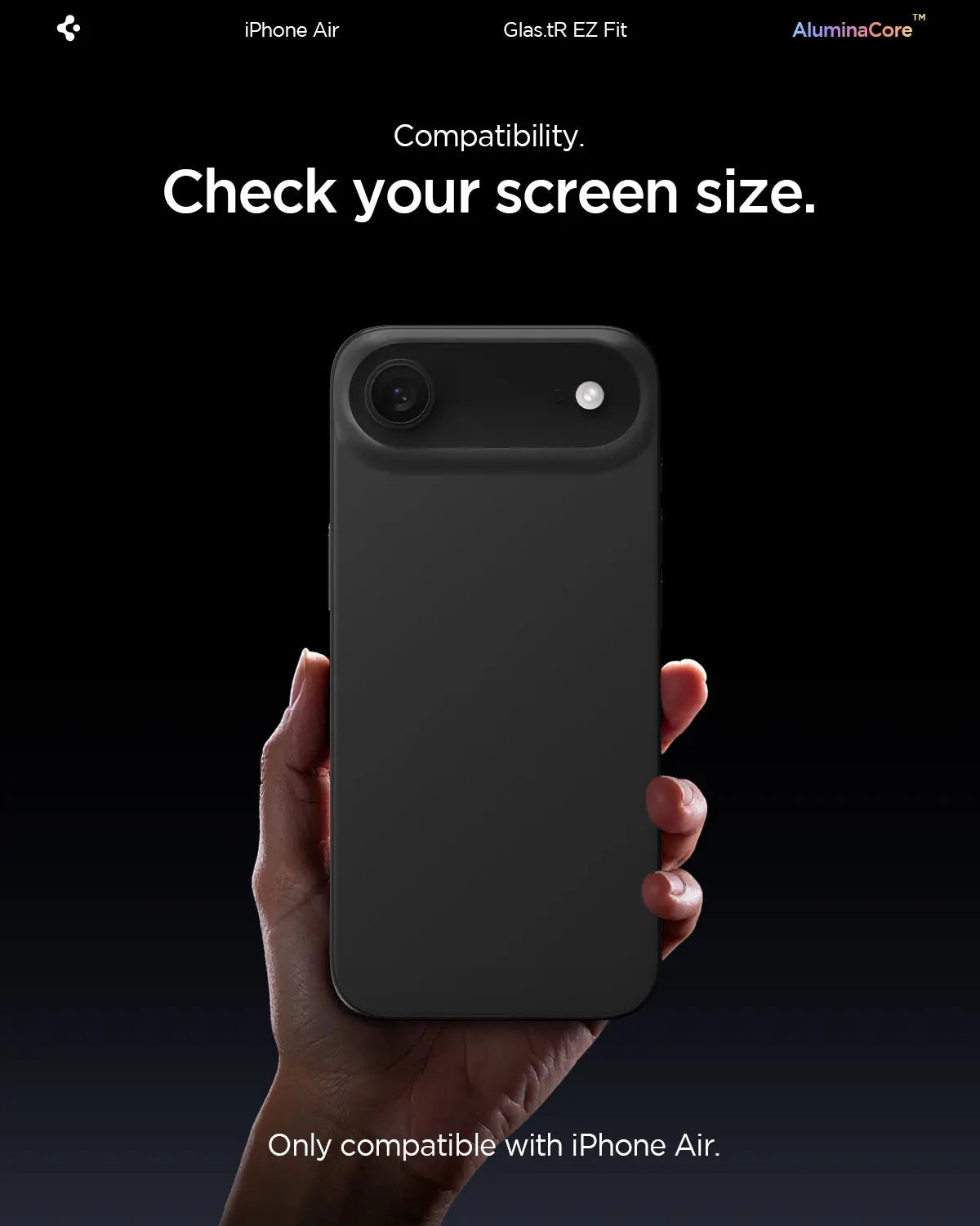 [2 Pack] iPhone Air Tempered Glass Glas.tR EZ Fit
