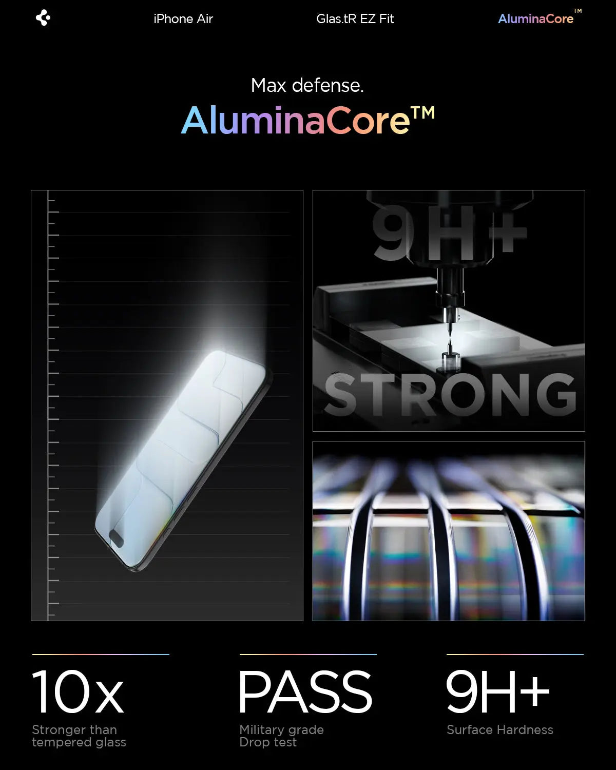 [2 Pack] iPhone Air Tempered Glass Glas.tR EZ Fit