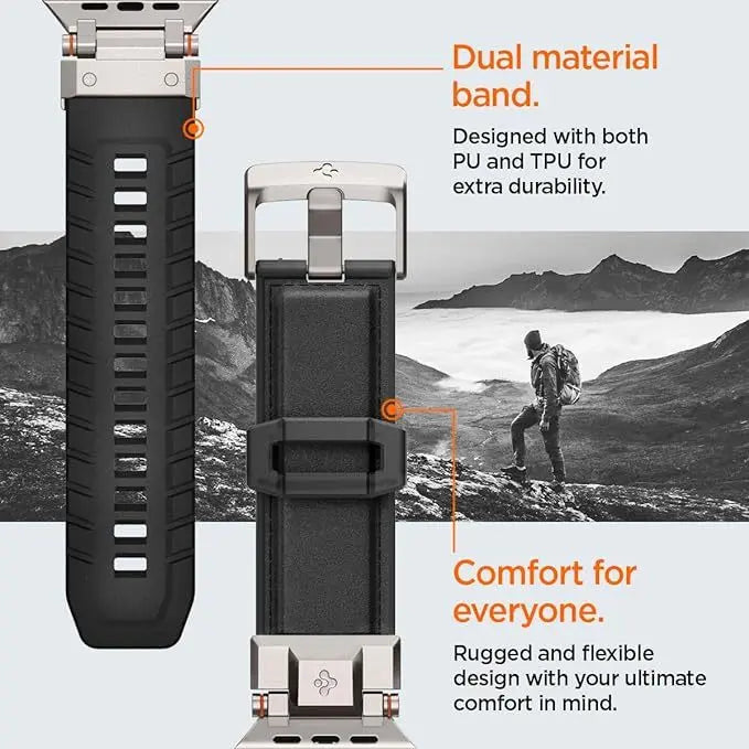 Spigen Apple Watch Strap Series (49mm /45mm/44mm/42mm) Watch Band Dura Pro Armor PU Band