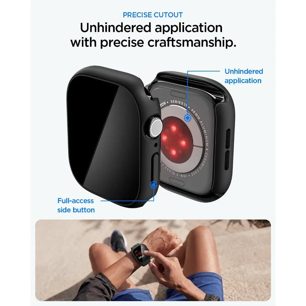 Apple Watch Case Series 11/10 (46mm) Thin Fit 360 with Tempered Glass