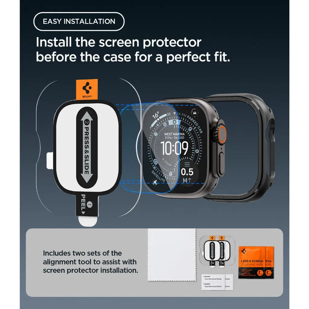 Apple Watch Case Ultra 3 / 2 / 1 (49mm) Aluminum Fit With Tempered Glass