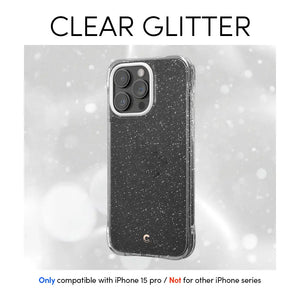 CYRILL Cecile iPhone 15 Pro Case Clear Glitter