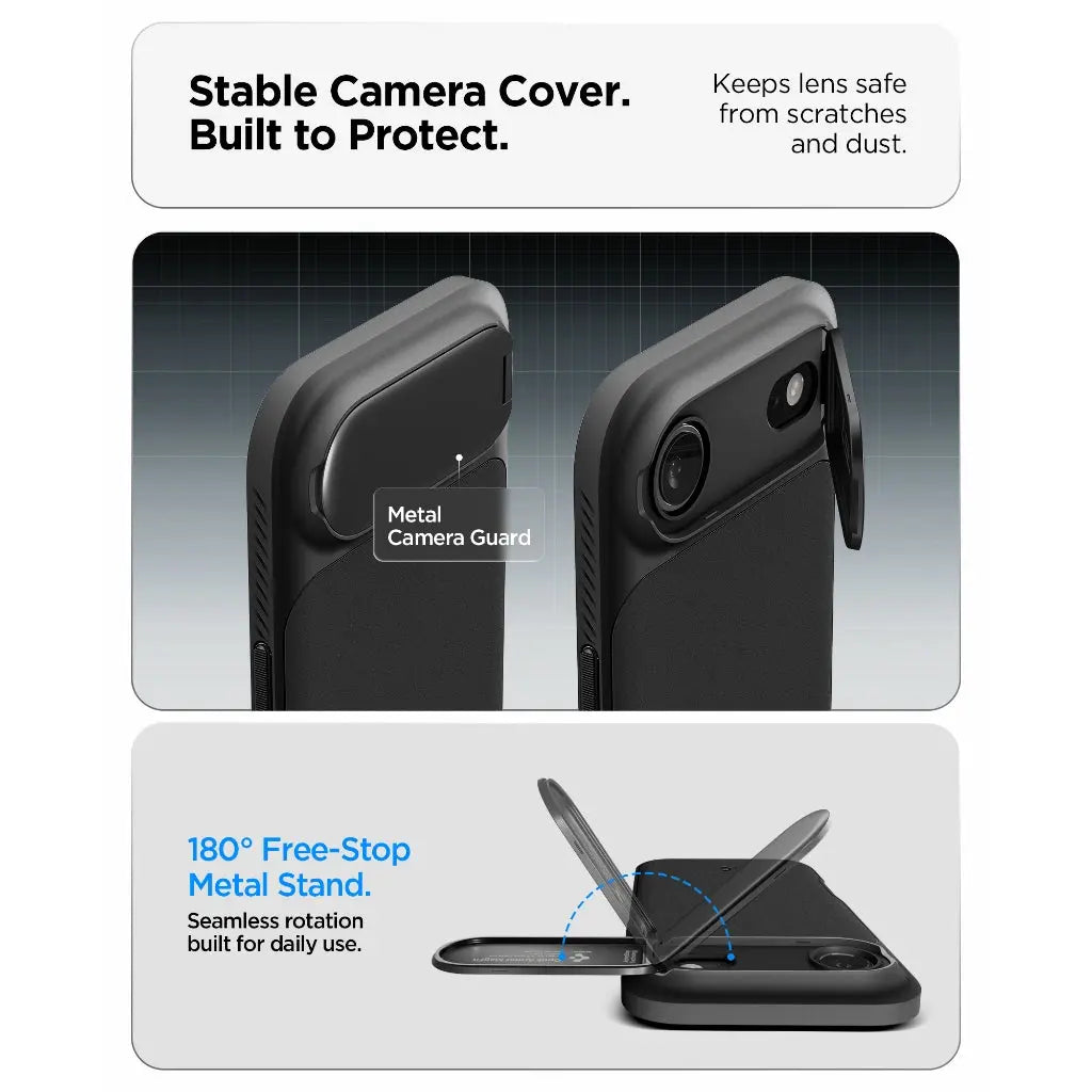 [Camera Cover] Spigen iPhone 17 Air Case 6.6" Optik Armor MagFit Magnetic Case Camera Slide Cover iPhone Case