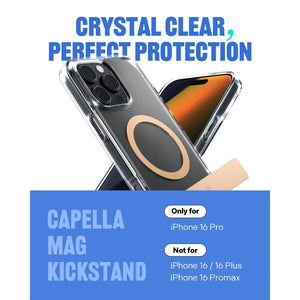 Caseology iPhone 16 Pro Case 6.3" Capella MagFit Kickstand Clear Case Magnetic Phone Case iPhone Case iPhone Cover