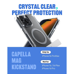 Caseology iPhone 16 Pro Max Case 6.9" Capella MagFit Kickstand Clear Case Magnetic Phone Case iPhone Case iPhone Cover