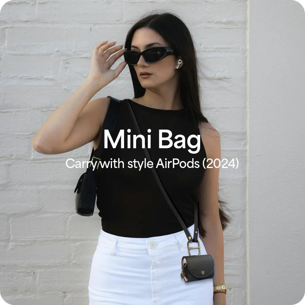 Cyrill AirPods 4th Gen Case (2024) Spigen Sub Brand Mini Bag With Leather Strap Casing AirPods 4 Cover AirPods 4 Casing