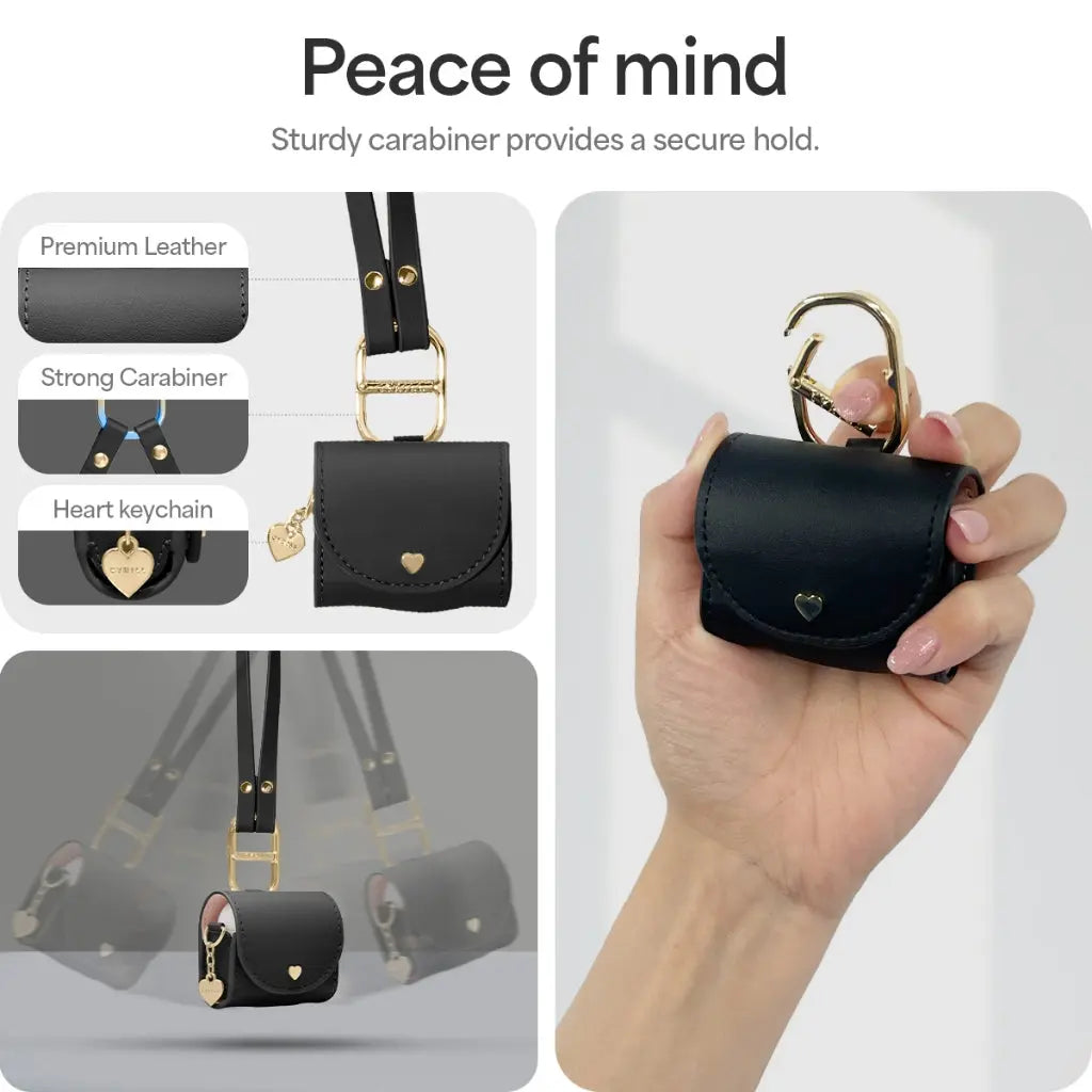 Cyrill AirPods 4th Gen Case (2024) Spigen Sub Brand Mini Bag With Leather Strap Casing AirPods 4 Cover AirPods 4 Casing