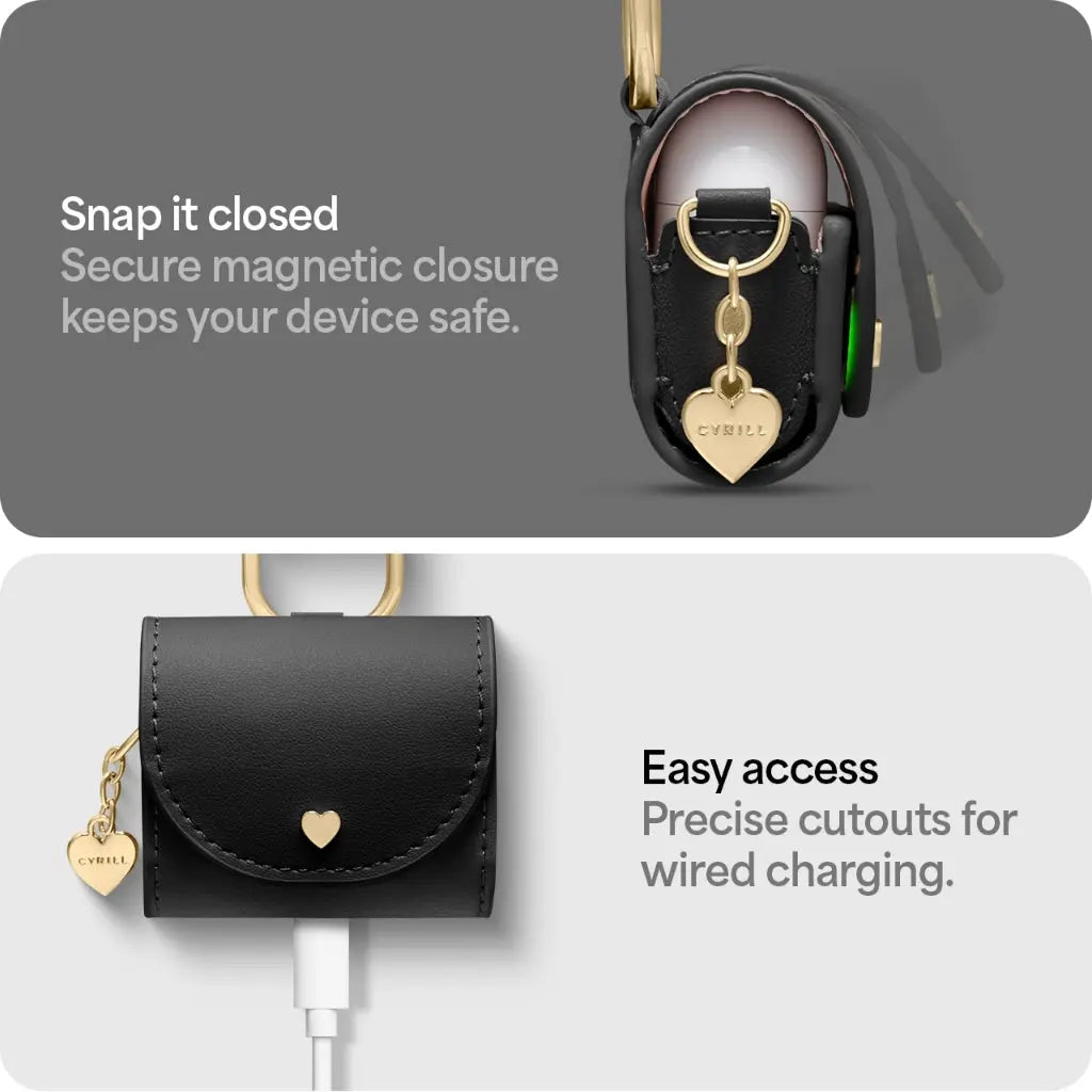 Cyrill AirPods 4th Gen Case (2024) Spigen Sub Brand Mini Bag With Leather Strap Casing AirPods 4 Cover AirPods 4 Casing