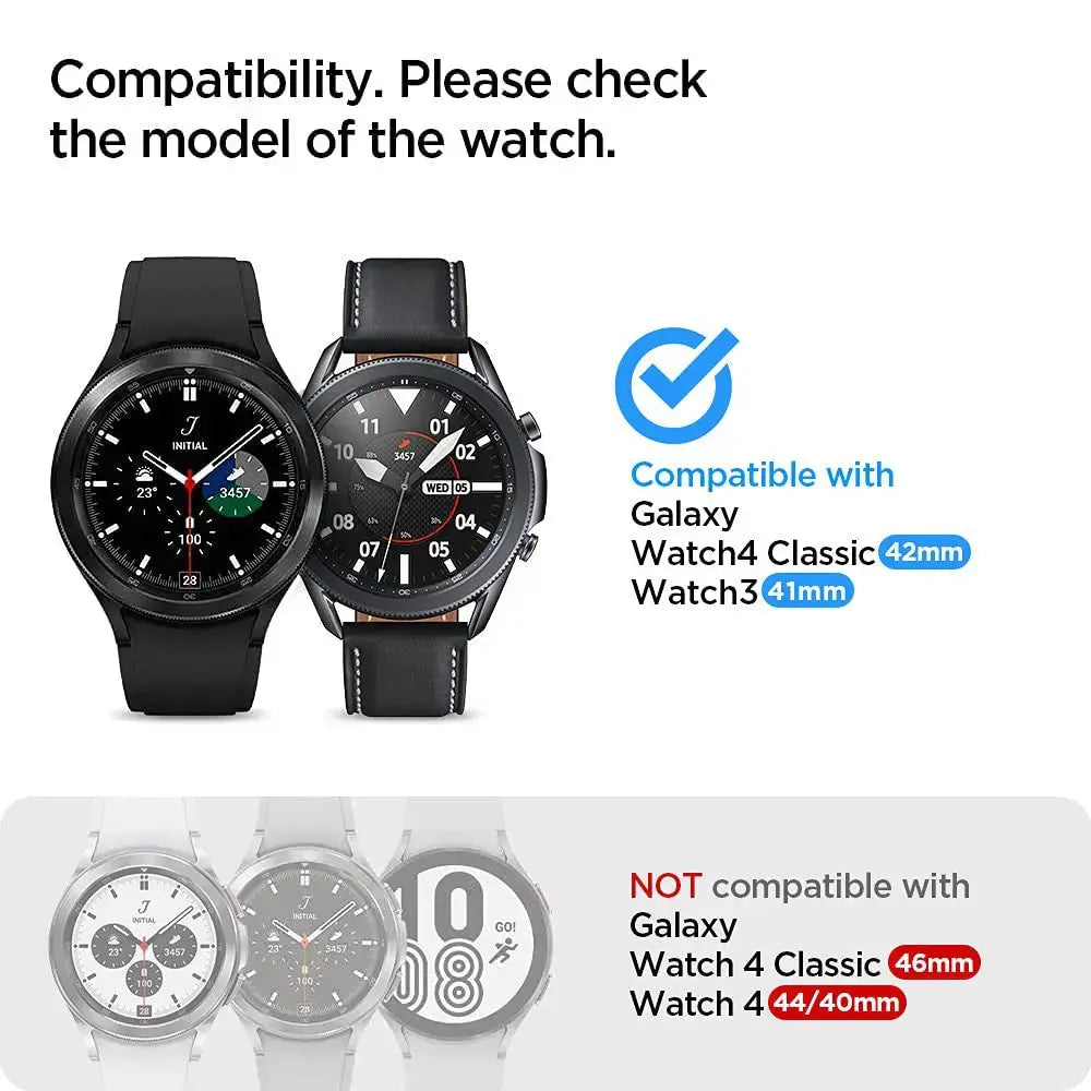 [2 Pack] Galaxy Watch 4 Classic (42mm) / Galaxy Watch 3 (41mm) Screen Protector Glas.tR EZ Fit - Spigen Singapore