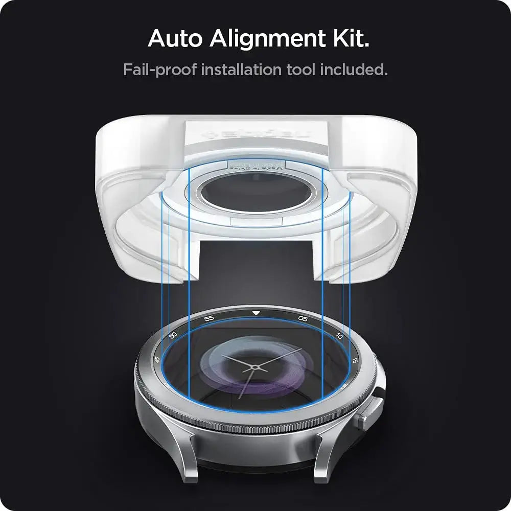 [2 Pack] Galaxy Watch 4 Classic (42mm) / Galaxy Watch 3 (41mm) Screen Protector Glas.tR EZ Fit - Spigen Singapore