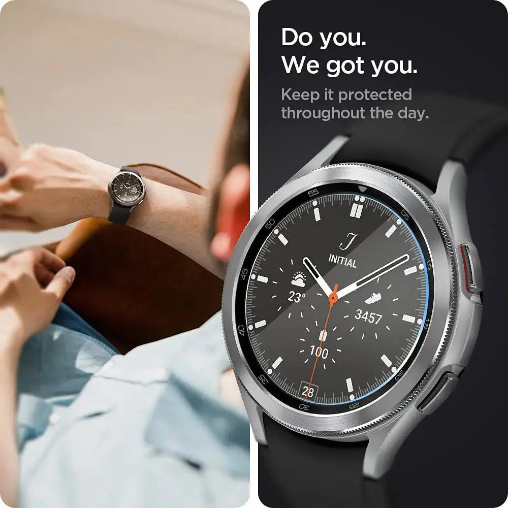 [2 Pack] Galaxy Watch 4 Classic (42mm) / Galaxy Watch 3 (41mm) Screen Protector Glas.tR EZ Fit - Spigen Singapore