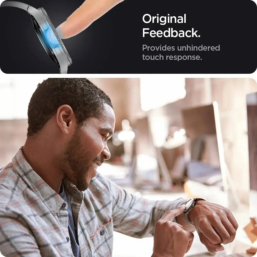 [2 Pack] Galaxy Watch 4 Classic (42mm) / Galaxy Watch 3 (41mm) Screen Protector Glas.tR EZ Fit - Spigen Singapore