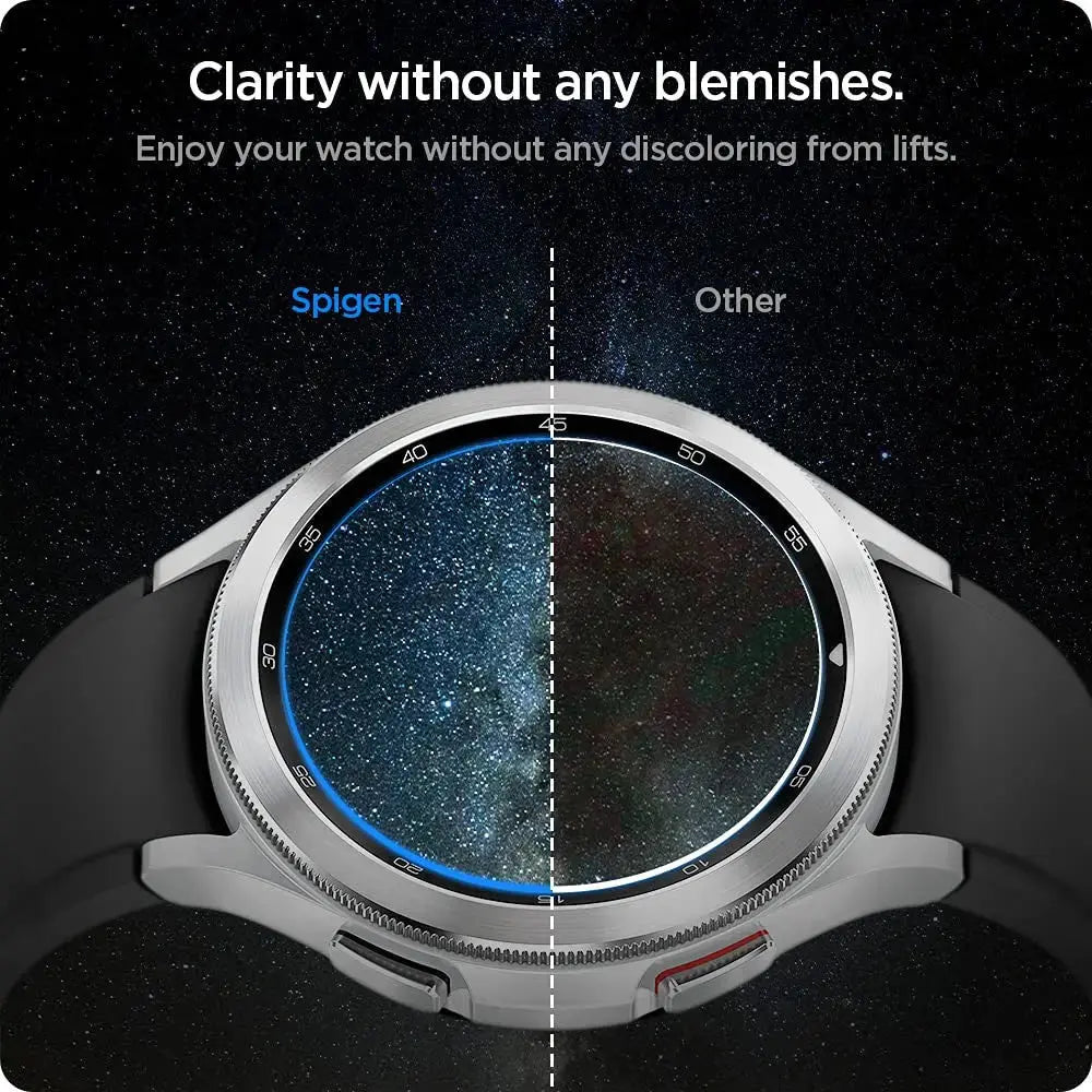 [2 Pack] Galaxy Watch 4 Classic (42mm) / Galaxy Watch 3 (41mm) Screen Protector Glas.tR EZ Fit - Spigen Singapore